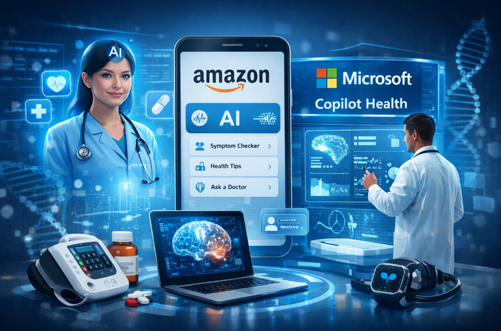 AI से बदल रहा हेल्थकेयर: Amazon और Microsoft ने लॉन्च किए स्मार्ट हेल्थ असिस्टेंट